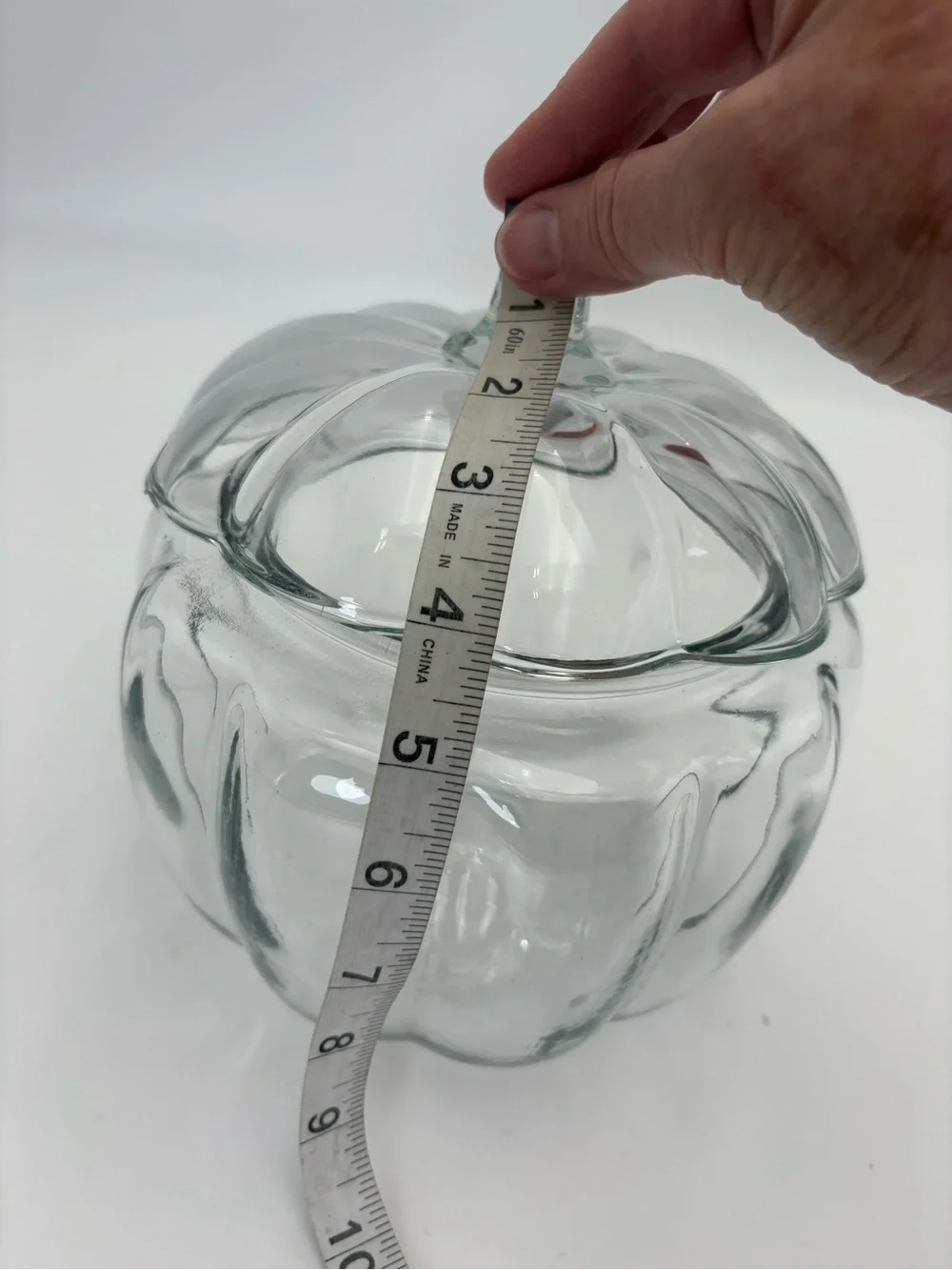 Anchor Hocking Clear Glass Pumpkin Candy Jar with Lid